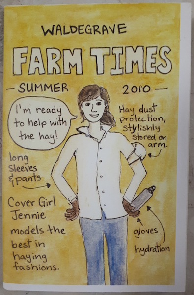 Waldegrave Farm Times Summer 2010 zine cover