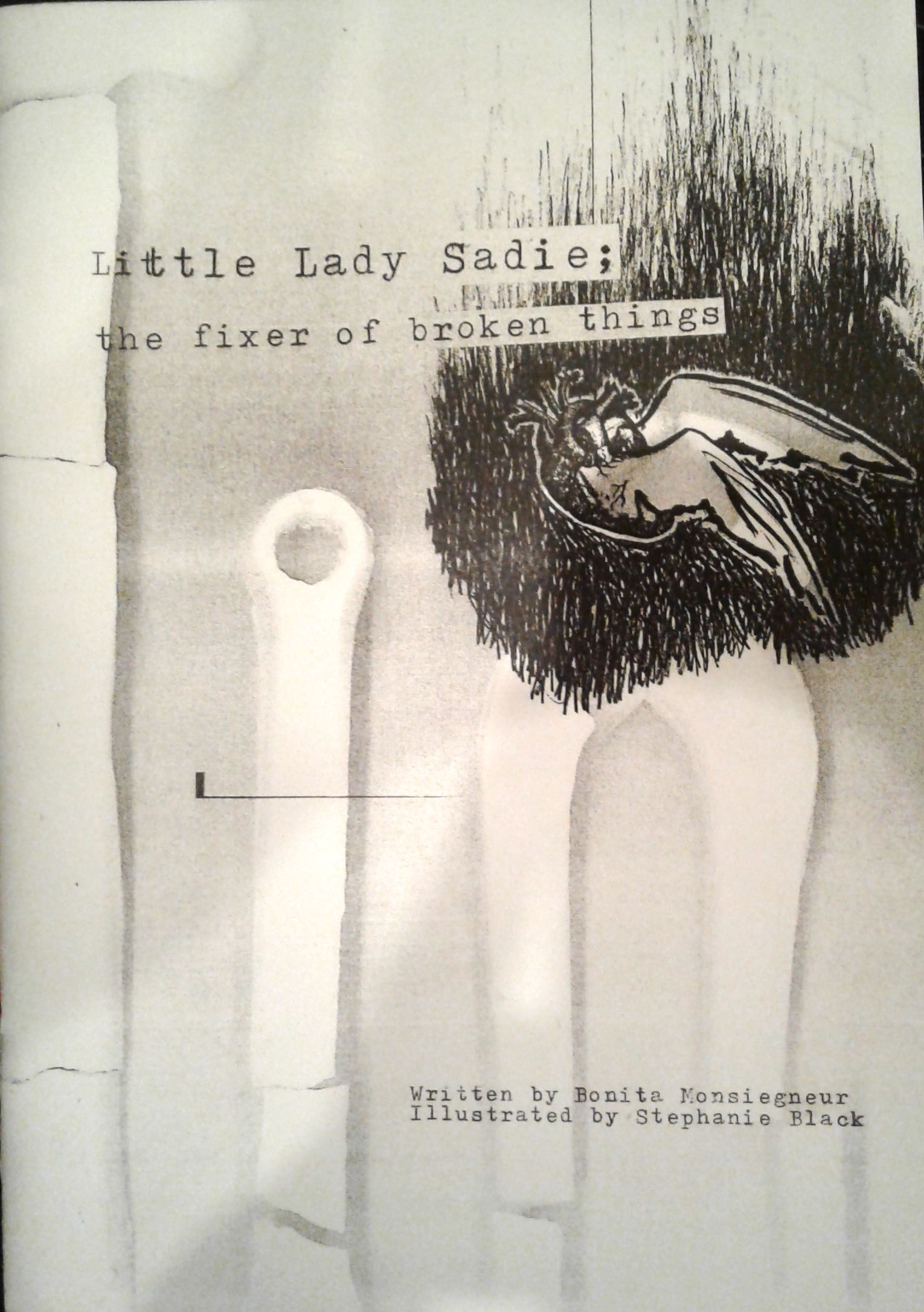 illustration of an anatomical heart with wings