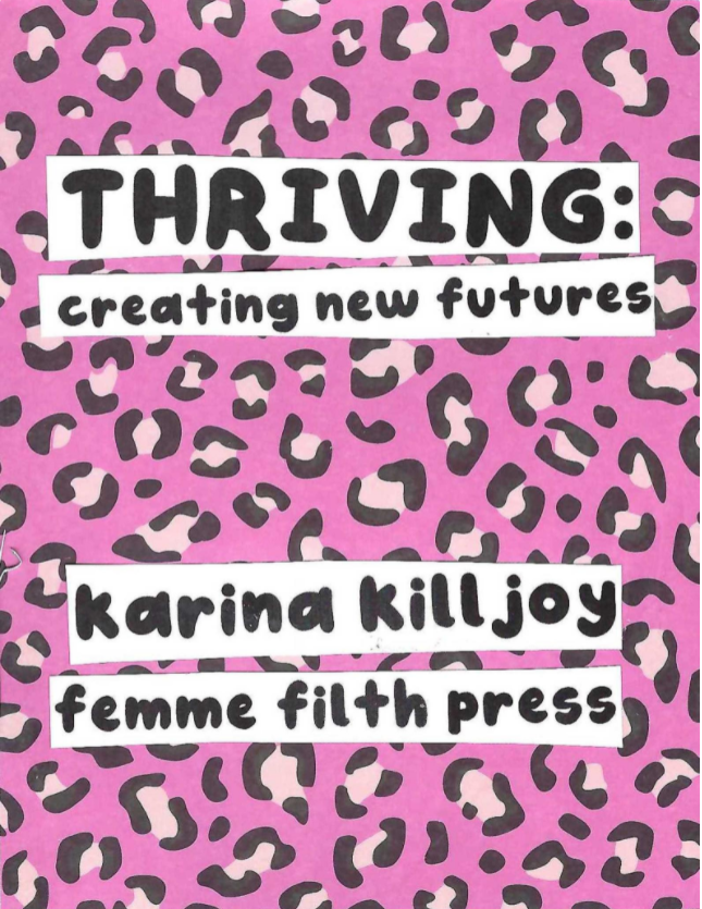 Hot pink cheetah print background overlaid with black title & author text