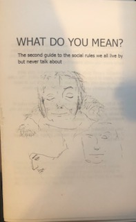 white page, title amd subtitle in black print, rough line drawings