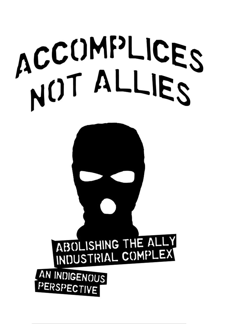 Cover of the zine depicting the title and a stencil print of a person's head with a black mask on that only shows the eyes and mouth