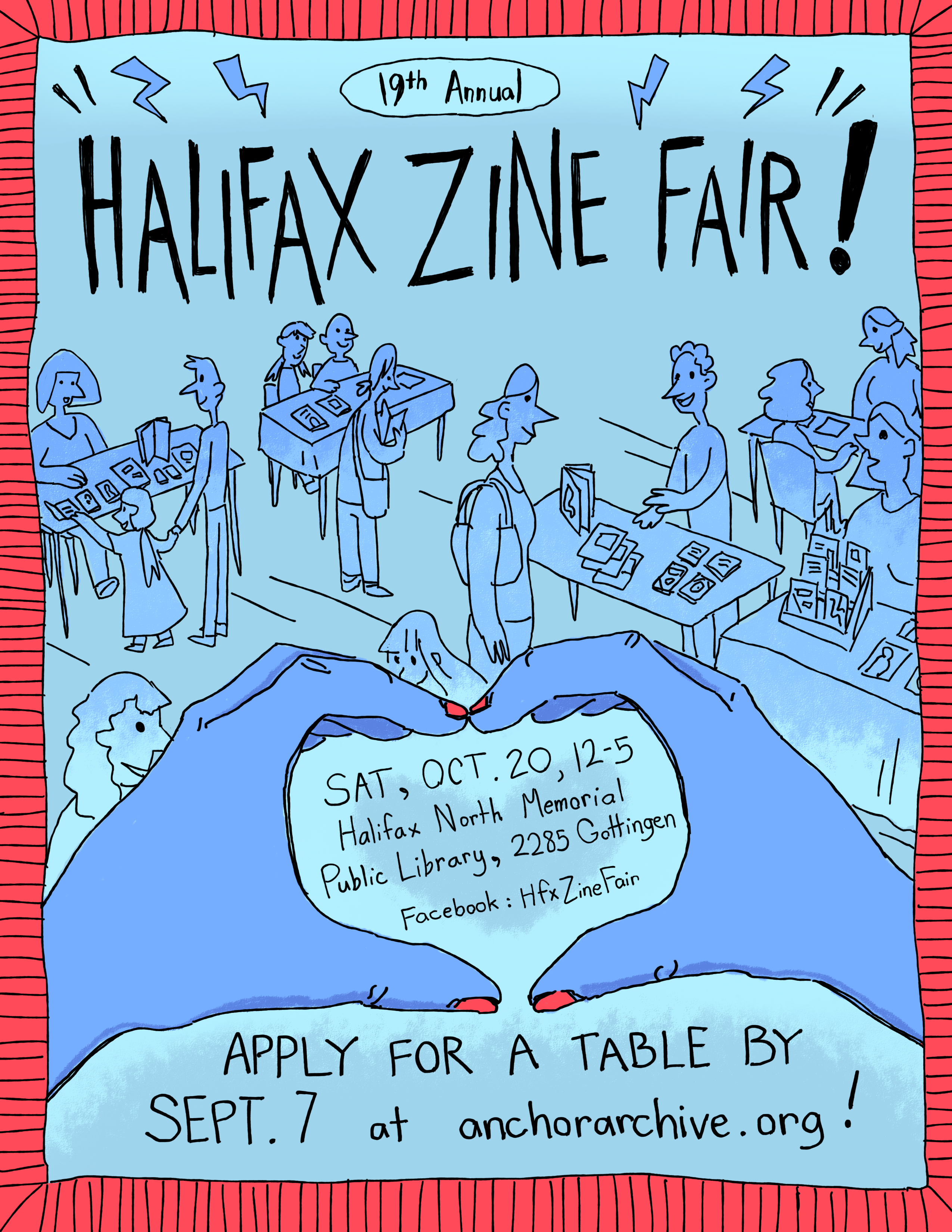 Poster for 2018 Halifax Zine Fair